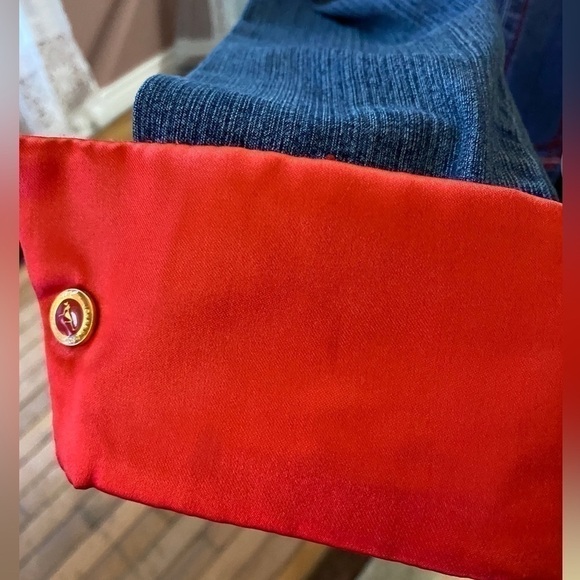 JOHNNY Girl" Western Denim Jacket and Pants Set Red stitch graphic logo - Picture 11 of 16